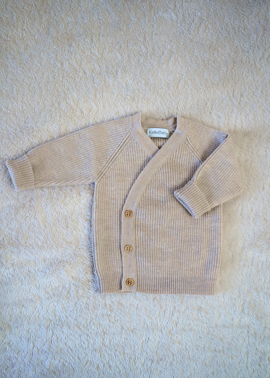 CosyTie Cardigan - Sand