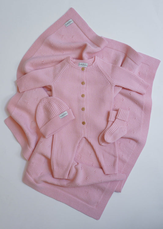 Newborn Comfort Set - Powder Pink - 4 pcs - 50/62 cm