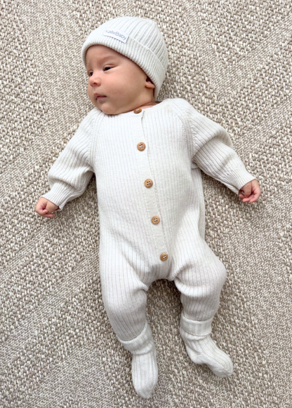 First Outfit Set - Beige - 3 pcs - 50/62 cm