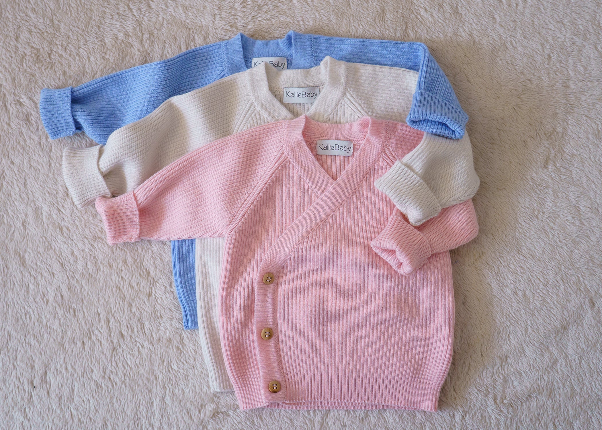CosyTie Cardigan - Baby Blue