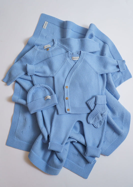 Complete First Wardrobe - Baby Blue - 6 pcs - 50/62 cm