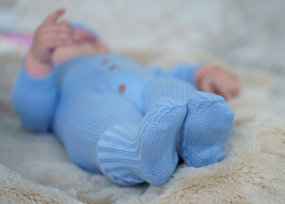 Komfort-Set für Neugeborene – Babyblau – 4-tlg. – 50/62 cm