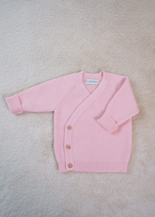 CosyTie Cardigan - Puderrosa