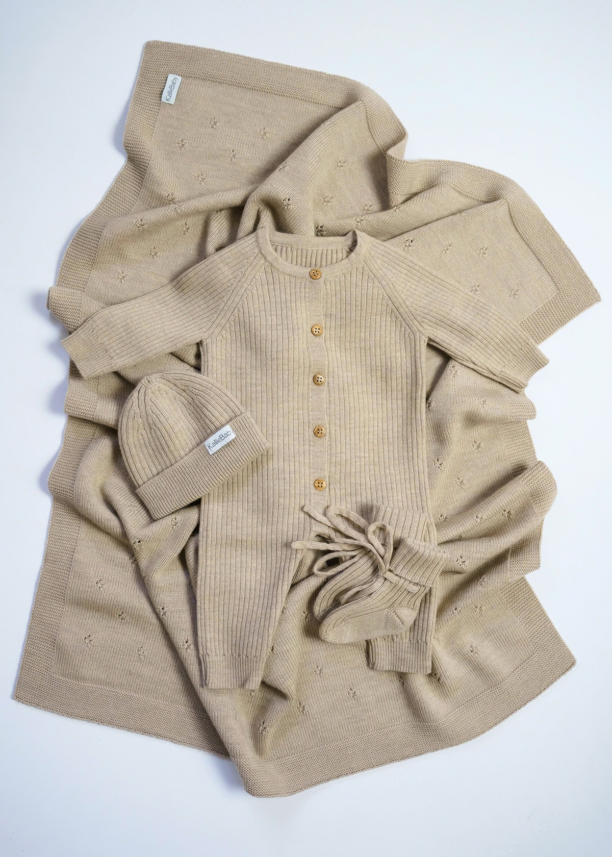 Newborn Comfort Set - Sand - 4 pcs - 50/62 cm