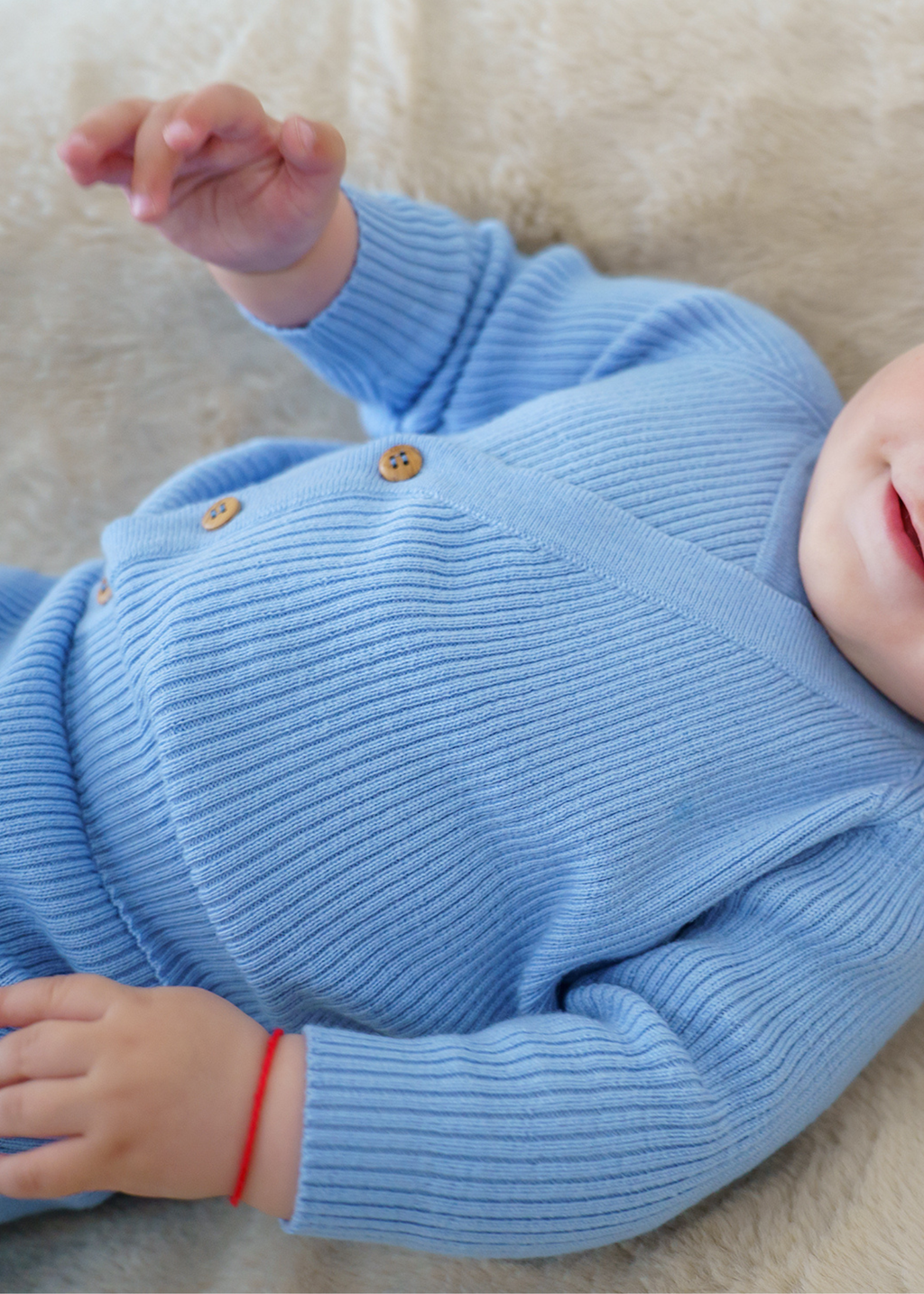 CosyTie Cardigan - Baby Blue