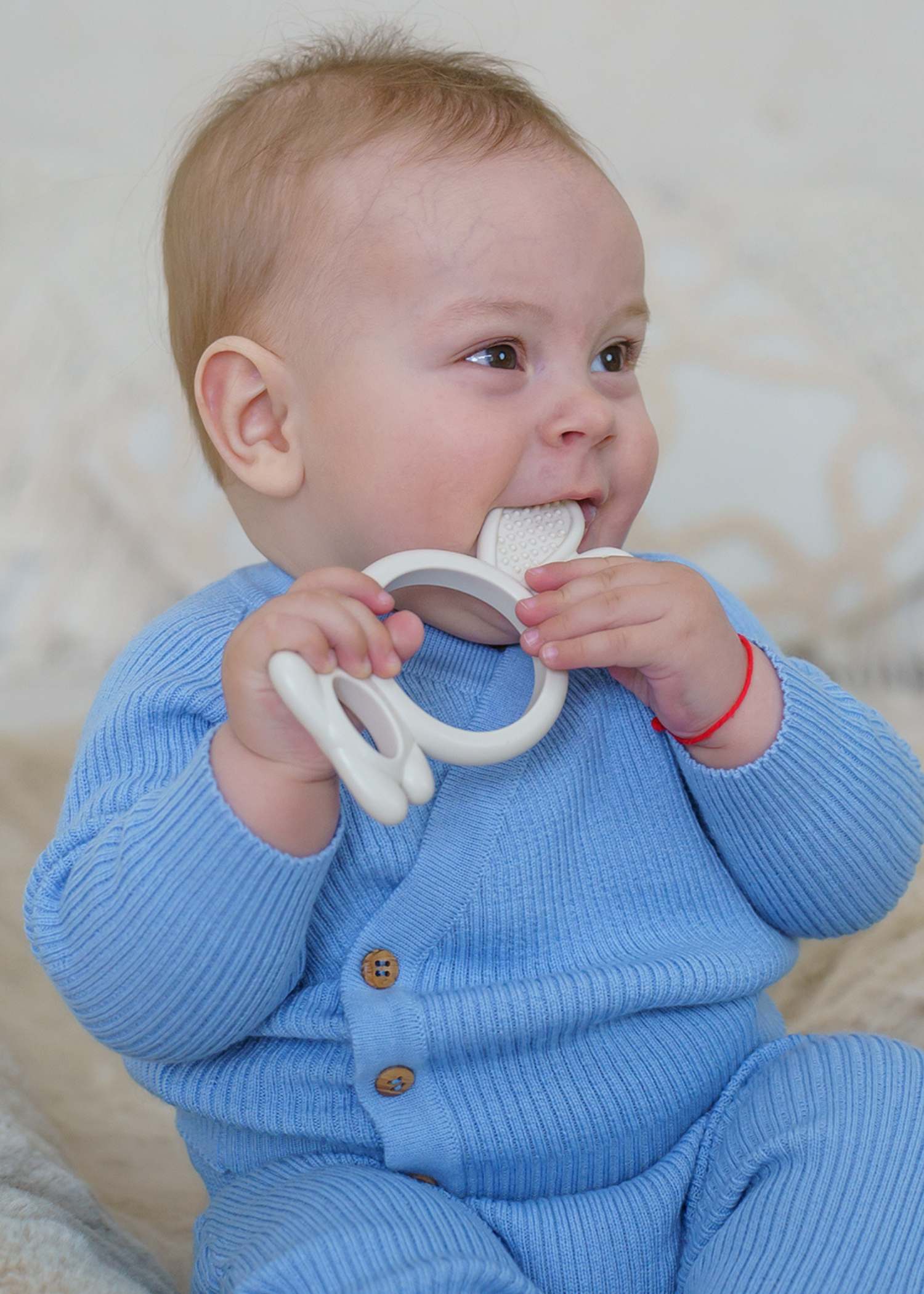 CosyTie Cardigan - Baby Blue